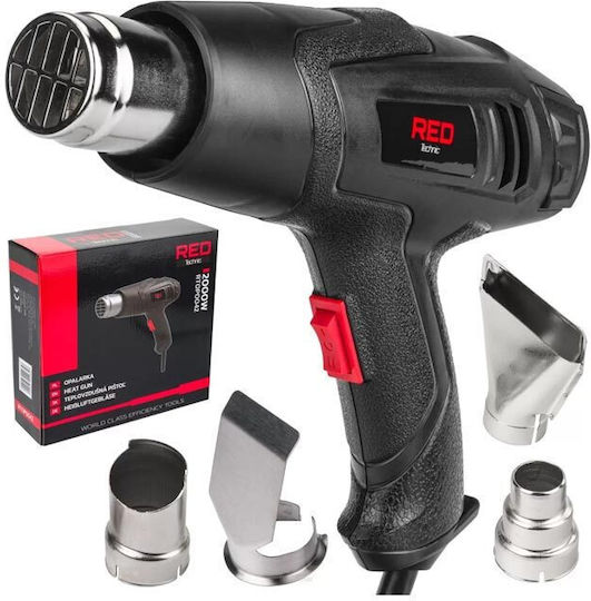 Red Technic RTOP0042 Пистолет за горещ въздух 2000W с регулиране на температурата до 600°C