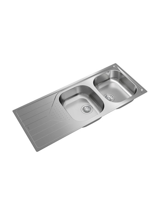 Teka Universe 80 T-XM 2B 1D Ένθετος Νεροχύτης Inox Σαγρέ Μ116xΠ50cm Ασημί