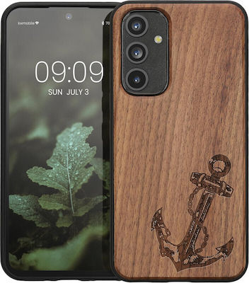 KWmobile Vintage Anchor Wooden Back Cover Brown (Galaxy A54)