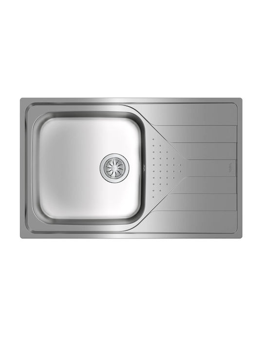 Teka Universe 50 T-XP 1B 1D Max Ένθετος Νεροχύτης Inox Σατινέ Μ79xΠ50cm Ασημί