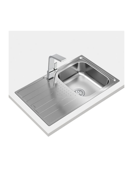 Teka Universe 45 T-XP 1B 1D Ένθετος Νεροχύτης Inox Σατινέ Μ79xΠ50cm Ασημί