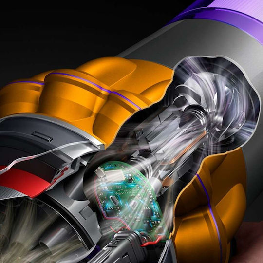 Dyson V15s Detect Submarine Επαναφορτιζόμενη Σκούπα 2 σε 1 Stick & Χειρός Yellow / Iron / Nickel
