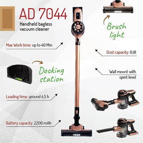 Adler AD 7044 Επαναφορτιζόμενη Σκούπα Stick 22.2V Μπρούτζινη