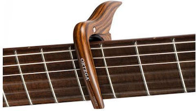 Ortega Wooden Trigger Capo for Electric and Acoustic Guitar Electric/Acoustic Capo OCAPOCV-WND Brown