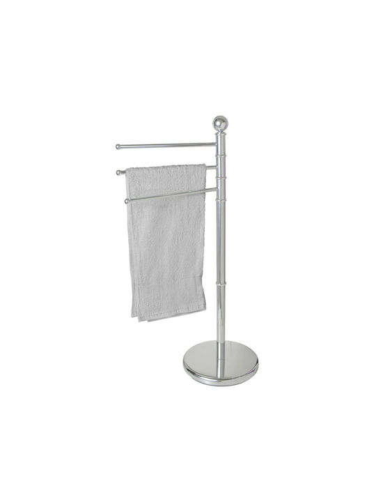 Wenko Single Floor Standing Bathroom Freestanding Coat Rack ​28.5x28.5cm Silver