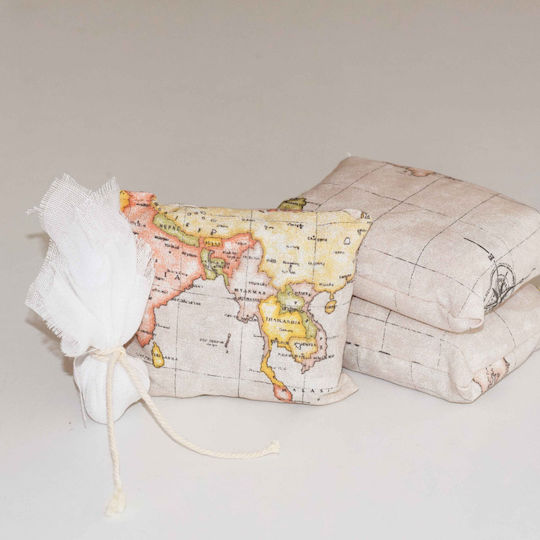 Decocraft Worldmap Decorative Element for Wedding Favors Beige 10pcs