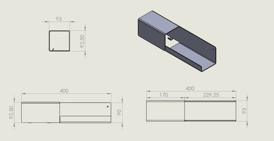 Verdi Άγκιστρο Μπάνιου Διπλό με Βίδες ​40x9.3cm Inox Μαύρο