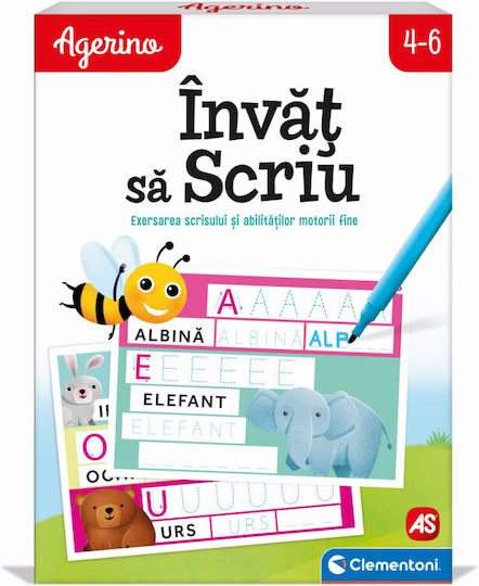 Clementoni Invat Sa Scriu Joc Educațional de Cunoștințe pentru 4+ Ani