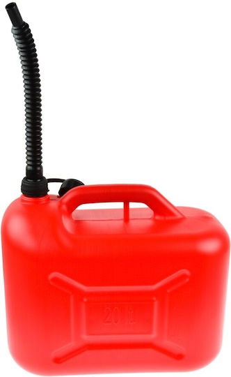 Geko Double Position Fuel Container Plastic with Extension Tube Red
