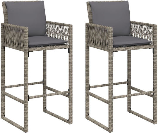 Σκαμπό Μπαρ Rattan 2τμχ 45.5x49x118cm Σκαμπό Μπαρ Rattan 2τμχ 45.5x49x118cm