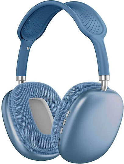 P9 Bluetooth Wireless Over Ear Headphones with 5 hours of Operation Blue