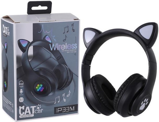 Cat P33M Wireless / Wired On Ear Headphones with 10 hours of Operation Black