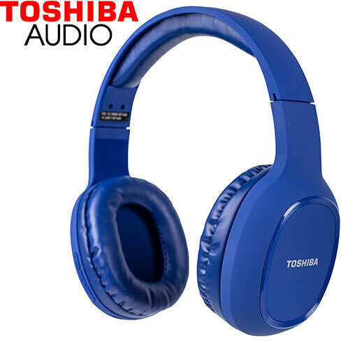 Toshiba RZE-BT160H Wireless / Wired Over Ear Headphones with 6 hours of Operation Blue