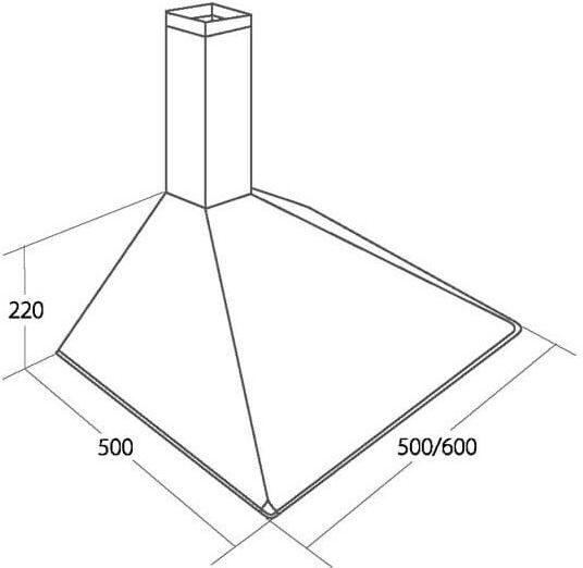 Akpo WK-5 Soft 60 Απορροφητήρας Καμινάδα 60cm Λευκός