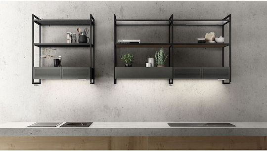 Elica Open Suite Superior BL/F/80 Insel-Dunstabzug 80cm Schwarz