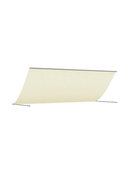 vidaXL Terrace Wall Tent with LED Light Beige 4x1.5cm