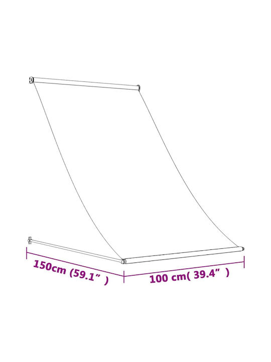 vidaXL Тента Тераса С LED 1x1.5м
