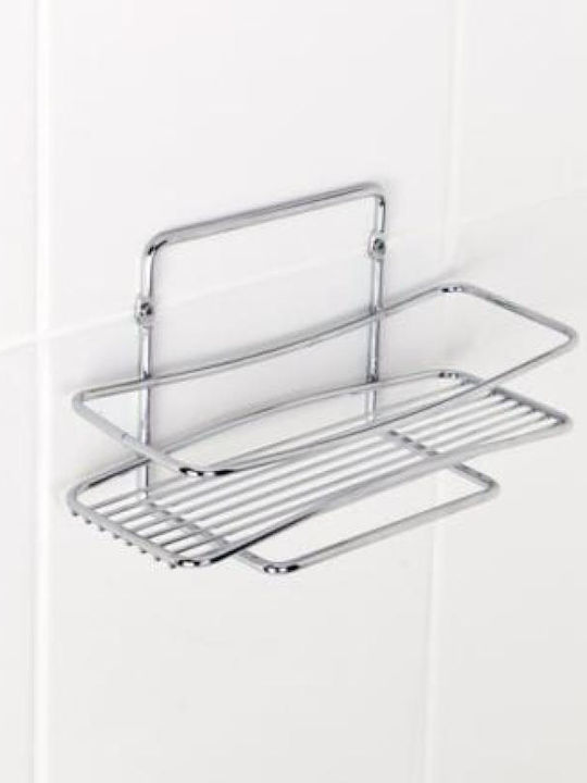 Viosarp Raft Montat Pe Perete De Baie Metalic 25x10x6cm Argintiu