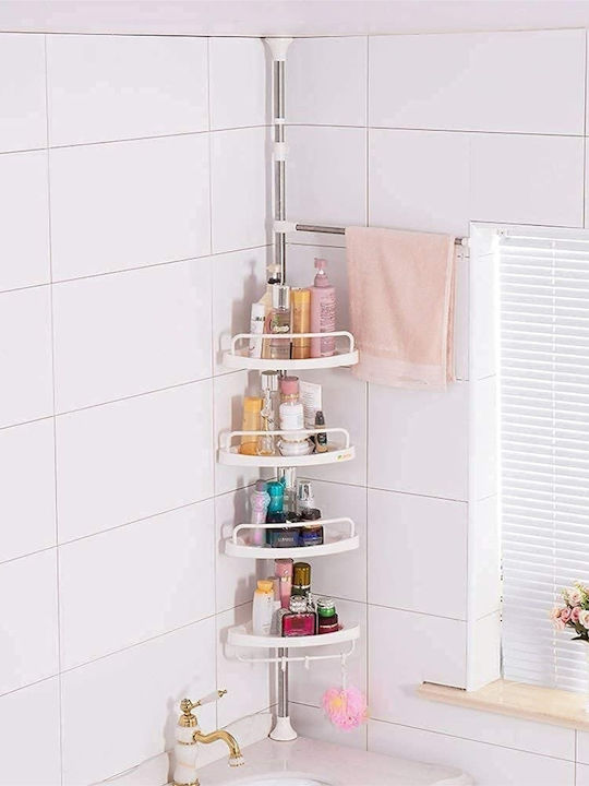 Corner Wall Mounted Bathroom Shelf Plastic Blue