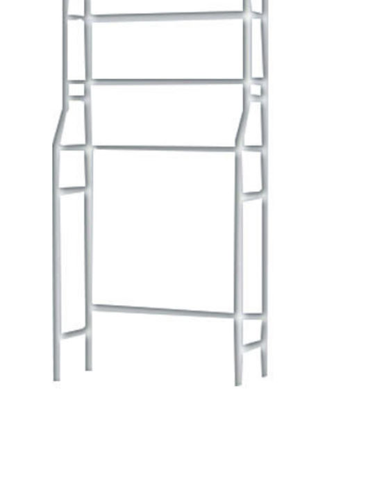 AGC Rafturi de baie Raft Baie Metal cu 2 Rafturi 50x50x160cm Albă