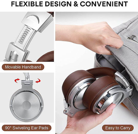 OneOdio Pro-30 Ενσύρματα Over Ear Ακουστικά Ασημί