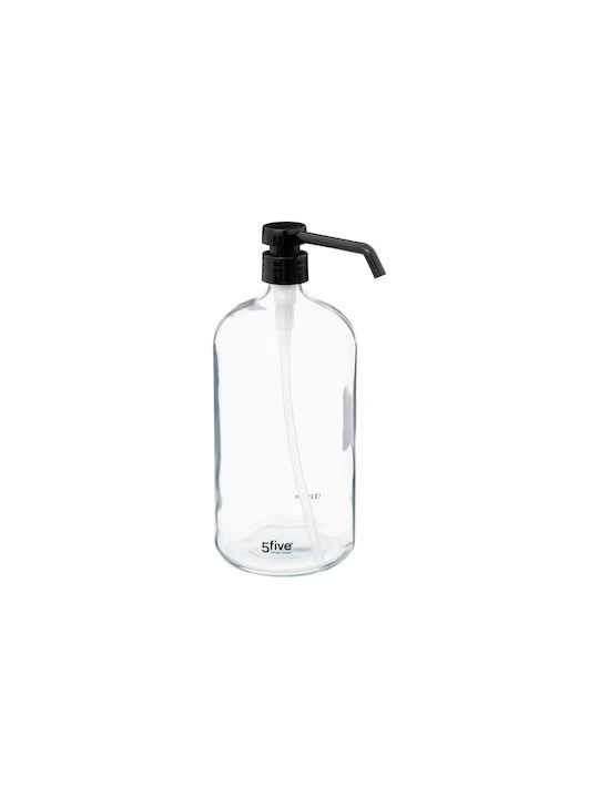 5Five Δοχείο Κρεμοσάπουνου Φ7.4x21 F-V Dispenser Sticlă Transparent 450ml