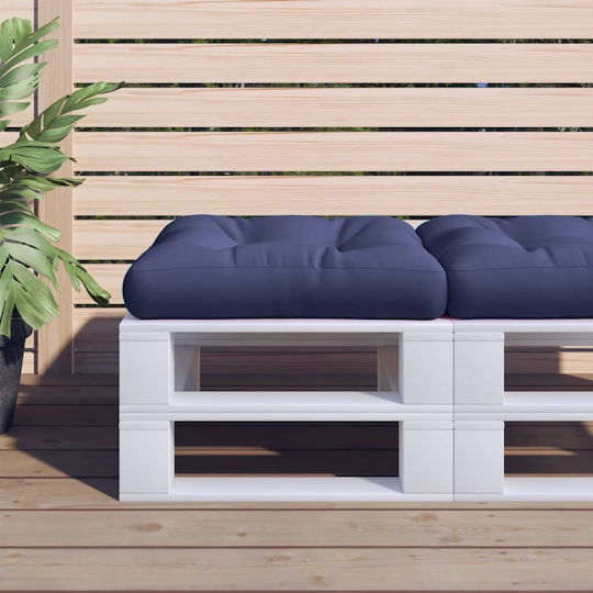 vidaXL Waterproof Bench Cushion for Palette Nautical Blue 60x60cm