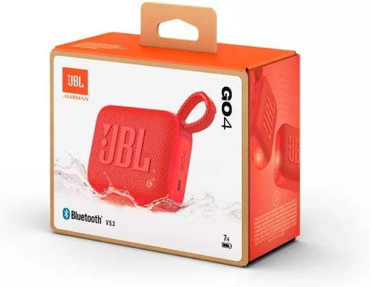 JBL Go 4 Waterproof Bluetooth Speaker 4.2W with Battery Life up to 7 hours Red