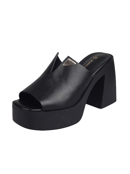 Gianna Kazakou Heel Mules Black