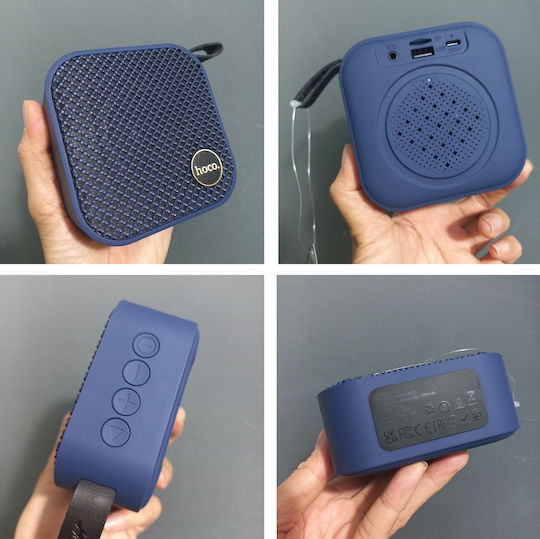 Hoco Auspicious Ηχείο Bluetooth 5W με Ραδιόφωνο και Διάρκεια Μπαταρίας έως 4 ώρες Μπλε