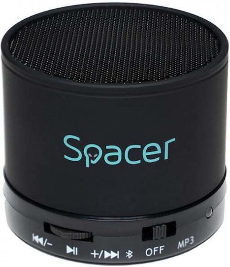 Spacer Topper Bluetooth Speaker 3W with Radio and Battery Life up to 5 hours Black