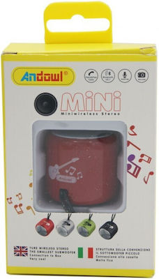 Andowl Bluetooth Speaker 5W with Battery Life up to 6 hours Red