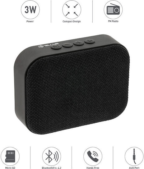 Callisto Ηχείο Bluetooth 3W με Ραδιόφωνο Μαύρο