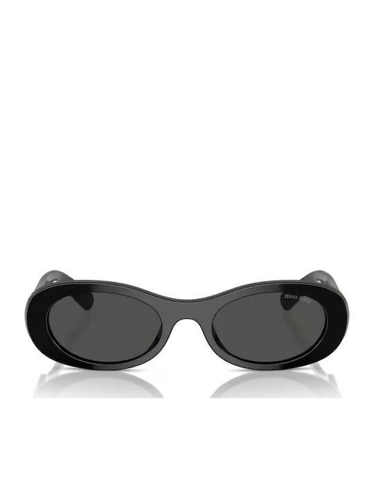 Miu Miu Unisex Sunglasses With Black Horn-Rimmed Frame And Grey Lens MU06ZS 1AB5S0