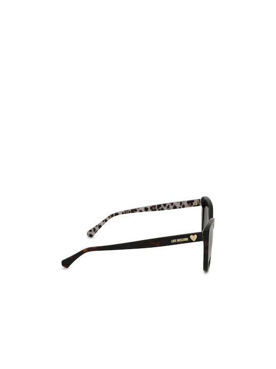 Moschino Sonnenbrillen mit Braun Schildkröte Rahmen MOL073/S H7P/HA