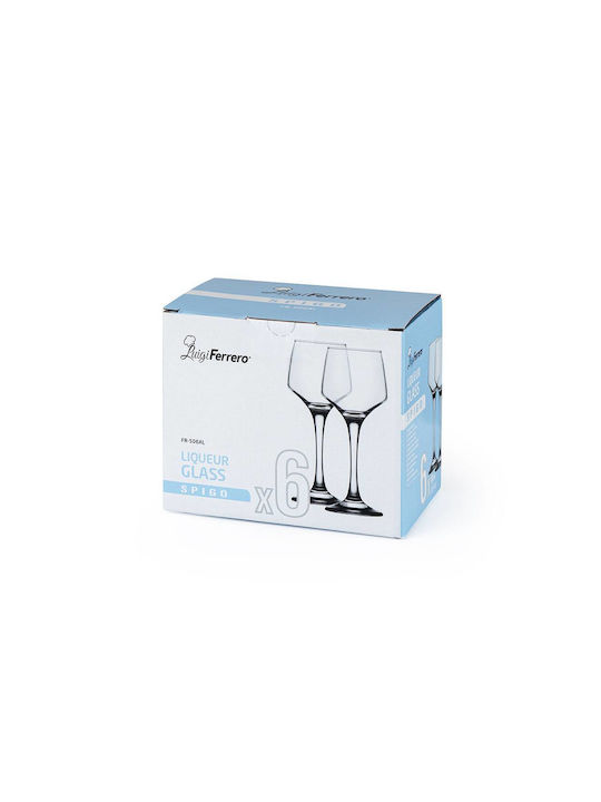 Luigi Ferrero Set Gläser Cocktail/Trinken aus Glas 80ml 6Stück