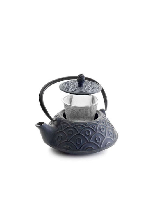 Oriental Express Τσαγιέρα Μαντεμένια Μπλε 800ml