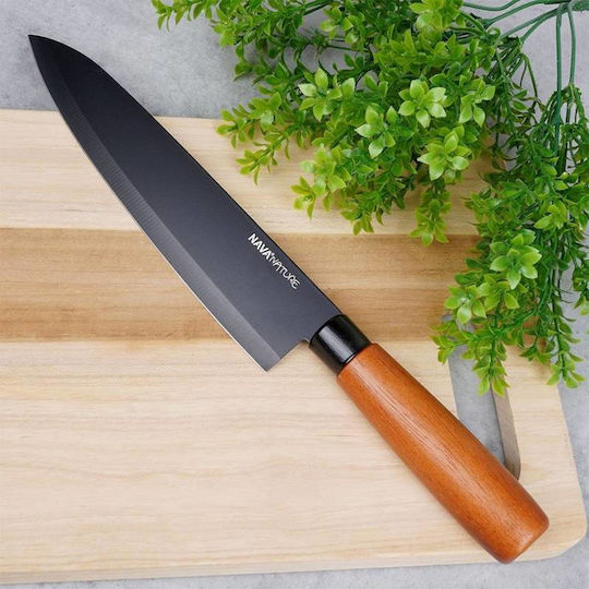 Nava Nature Μαχαίρι Chef από Ανοξείδωτο Ατσάλι 31cm