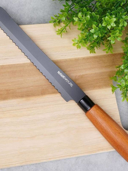 Nava Nature Μαχαίρι Ψωμιού από Ανοξείδωτο Ατσάλι 32cm