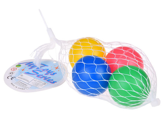 Bunte Bälle Ball in einem Netz 4 Stück Sp0775
