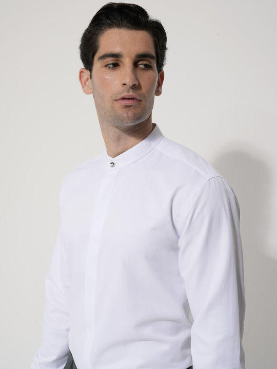 Life Style Butiken Men's Shirt Long Sleeve Cotton White