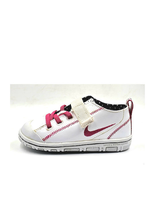 Nike Kids Sneakers with Laces & Strap White