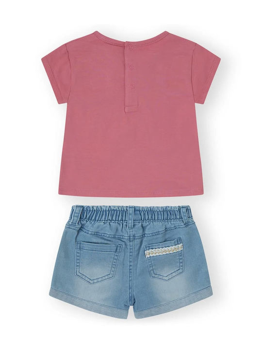 Canada House Kids Set with Shorts Summer 2pcs Pink