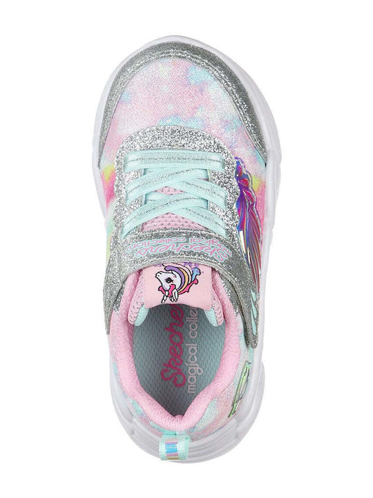 Skechers Pantofi Sport pentru Copii Alergare Unicorn Storm Silver / Pink