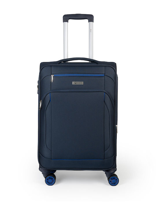 Cardinal Spectra Medium Fabric Suitcase Dark Blue With 4 Wheels Height 60cm