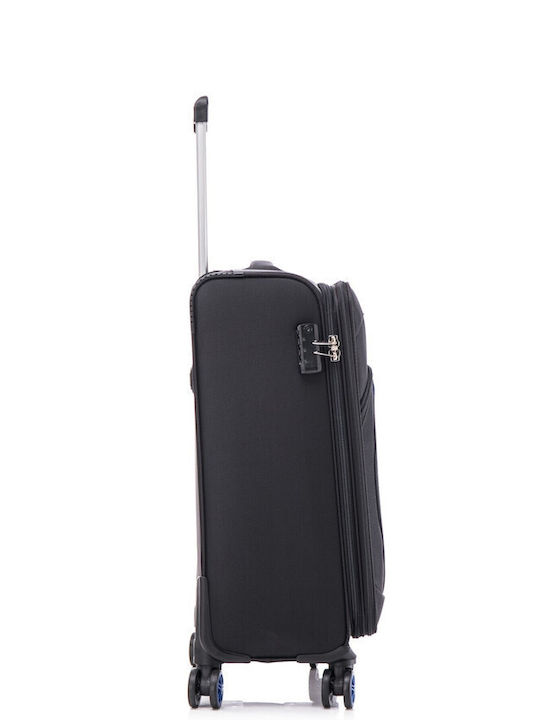 Cardinal Spectra Cabin Fabric Black Suitcase With 4 Wheels Height 50cm