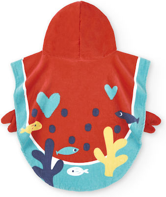 Tuc Tuc Kinder Strandponcho Rot