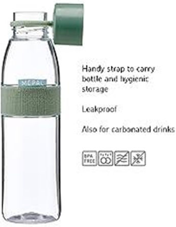 Mepal Sticlă Pentru Copii Cu Pai Antivărsare 500ml (Diverse Modele/Culori)