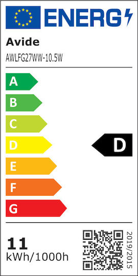 Avide Λάμπα LED 10.5W 108mm για Ντουί E27 και Σχήμα A60 Θερμό Λευκό 521lm