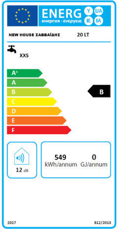 Sollerman Vertical Glass Water Heater 25lt 2kW